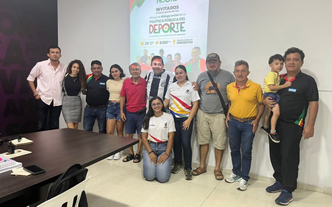 Mesa de diálogo de la Política del Deporte con el SIMAC y ACORD Casanare