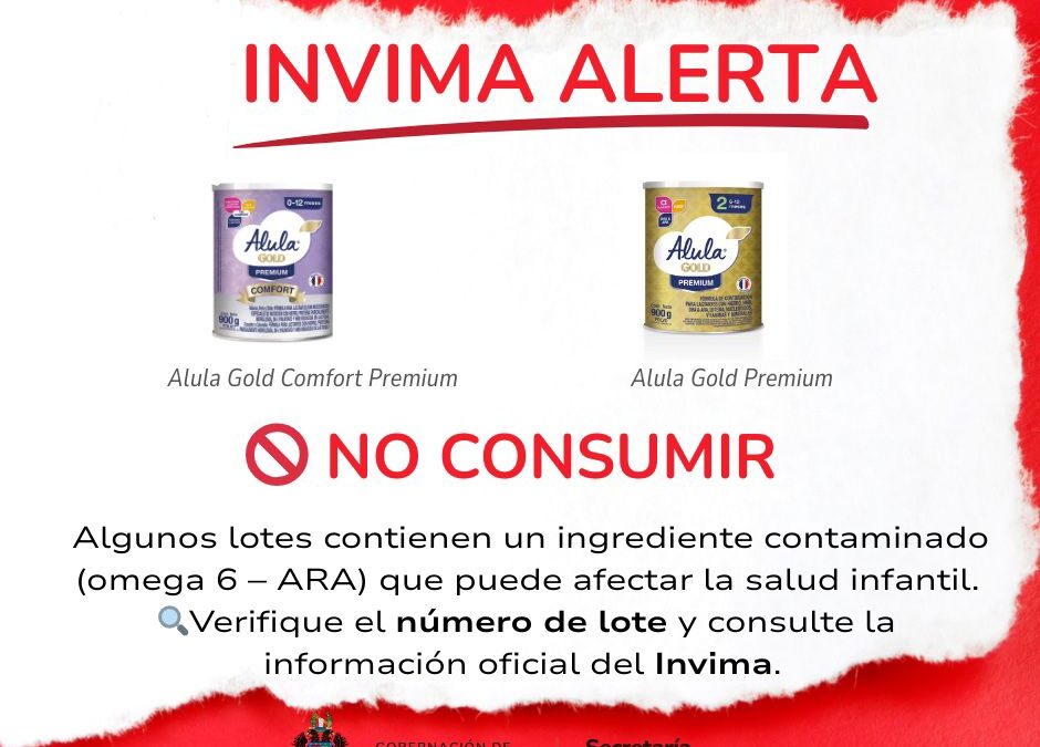 Alerta sanitaria de Invima por con fórmulas infantiles